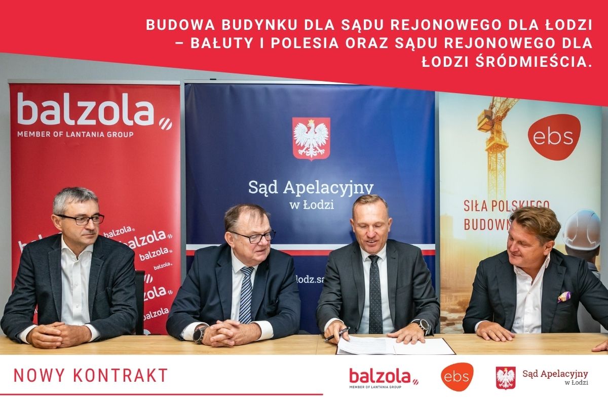 Podpisanie kontraktu na budowę Sądu Apelacyjnego w Łodzi