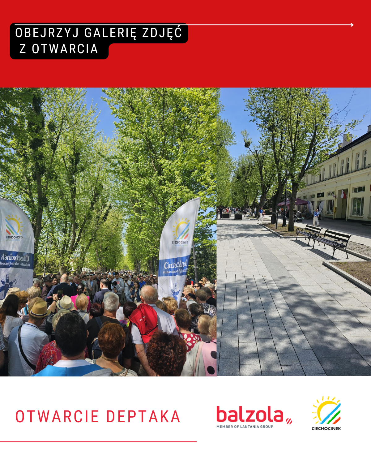 Otwarcie deptaka w Ciechocinku Otwarcie deptaka w Ciechocinku