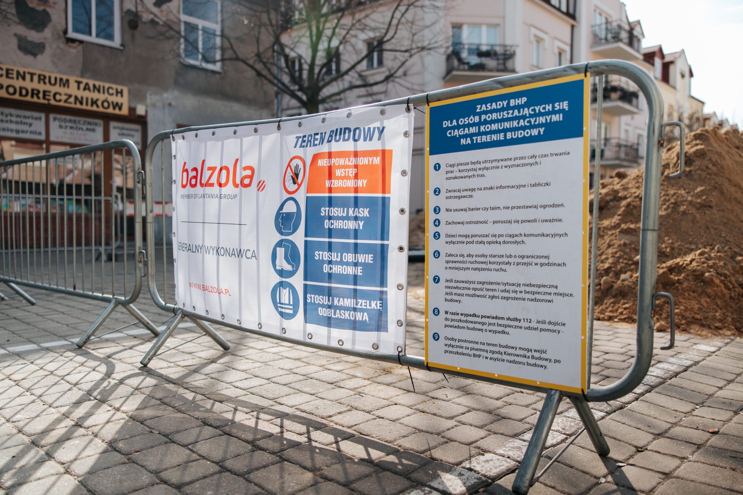 Tablice BHP_Przebudowa ul. 3 Maja we Włocławku