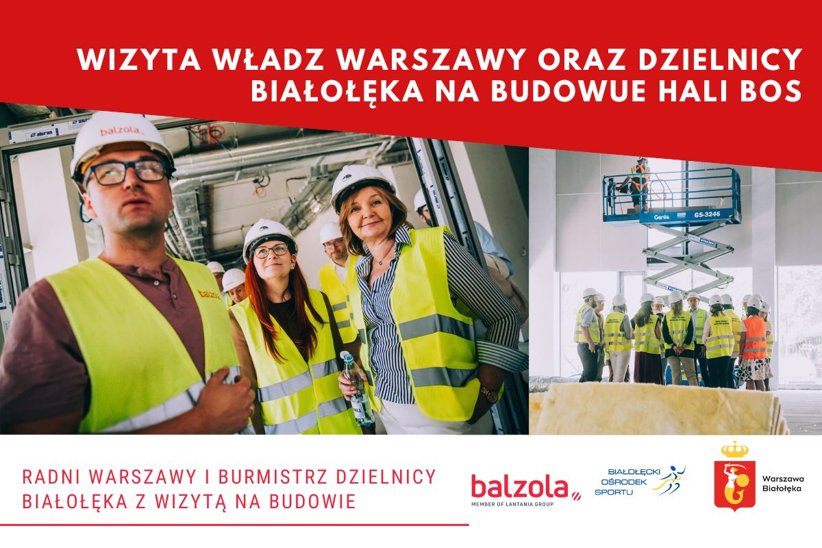 Wizyta radnych na budowie Hali Białołęckiego Ośrodka Sportu